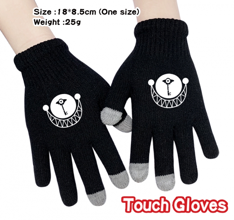 Hazbin Hotel Anime touch screen knitting all finger gloves 18X8.5CM