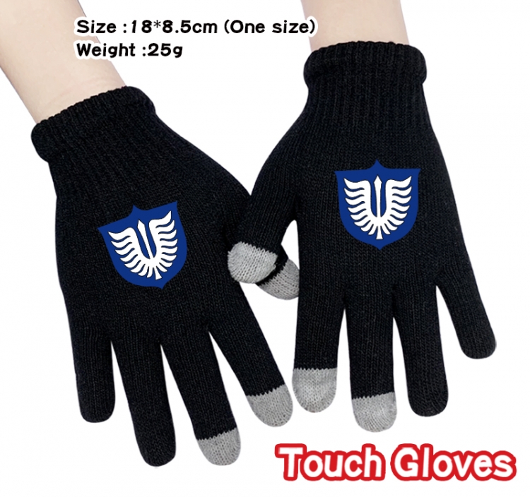 Berserk Anime touch screen knitting all finger gloves 18X8.5CM