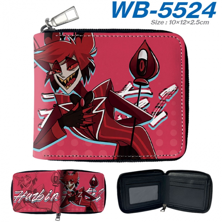 Hazbin Hotel Anime color short full zip folding wallet 10x12x2.5cm  wb-5524a