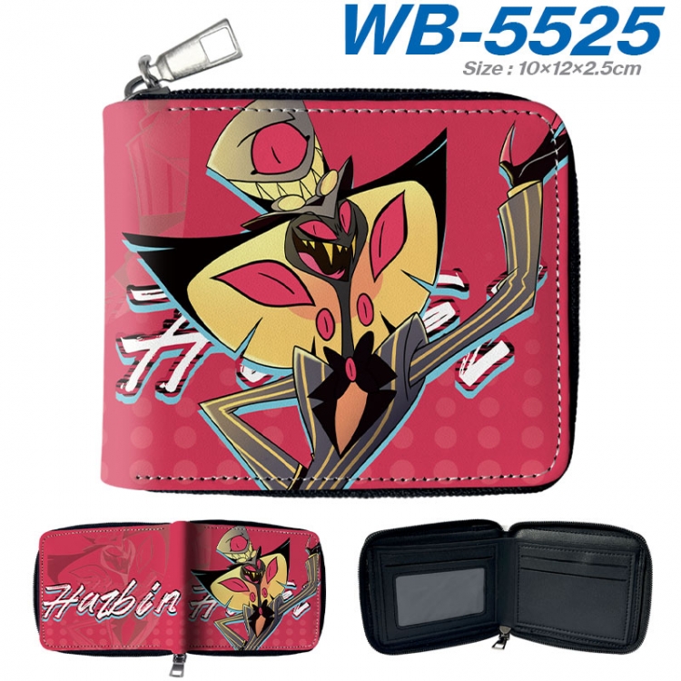 Hazbin Hotel Anime color short full zip folding wallet 10x12x2.5cm  wb-5525a