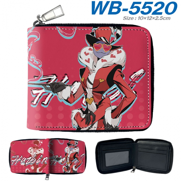 Hazbin Hotel Anime color short full zip folding wallet 10x12x2.5cm wb-5520a