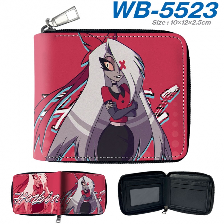 Hazbin Hotel Anime color short full zip folding wallet 10x12x2.5cm wb-5523a