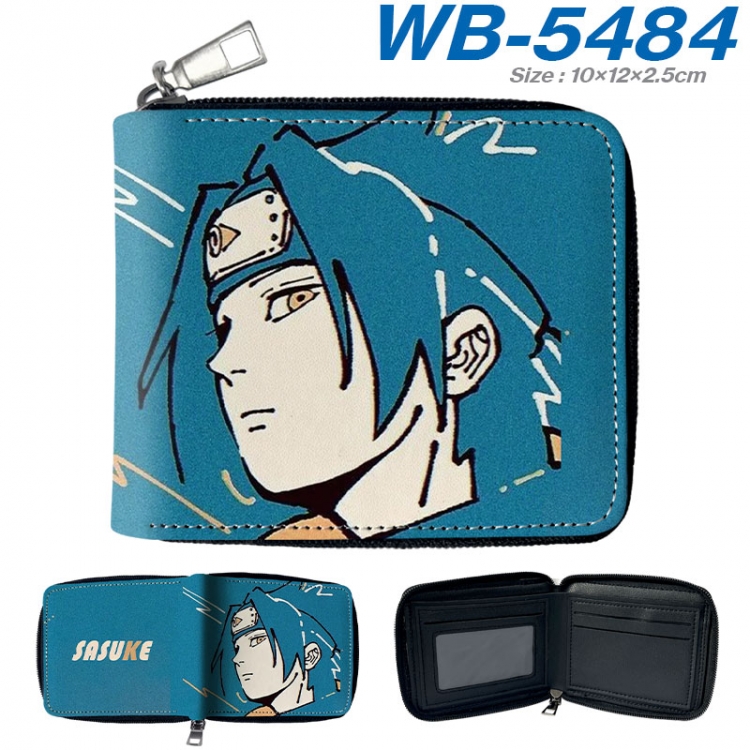 Naruto Anime color short full zip folding wallet 10x12x2.5cm  wb-5484a