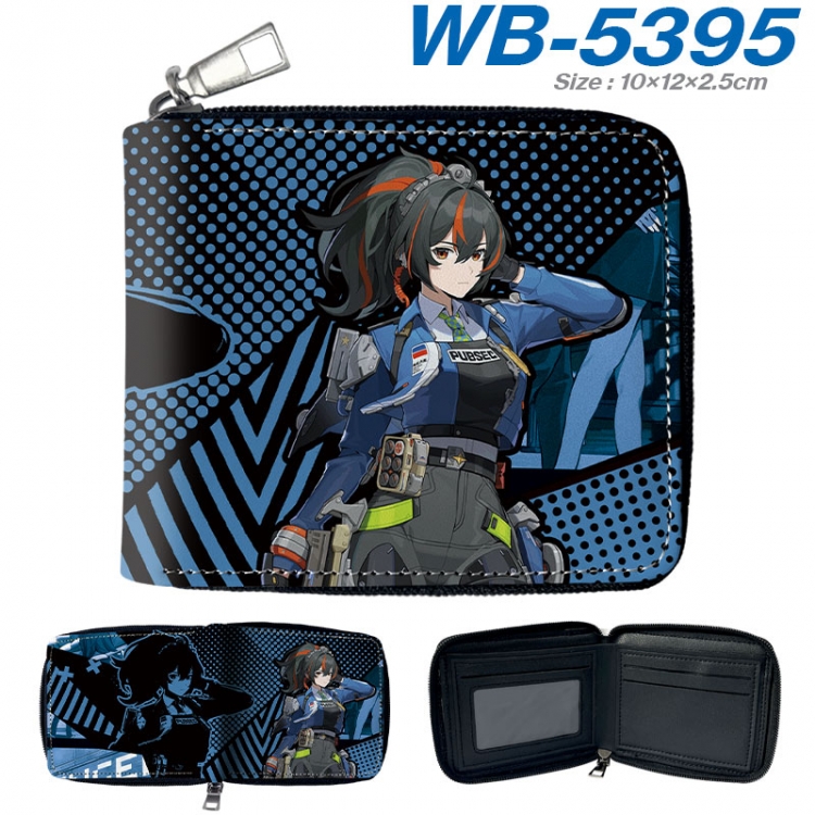 Zenless Zone Zero Anime color short full zip folding wallet 10x12x2.5cm  wb-5395a