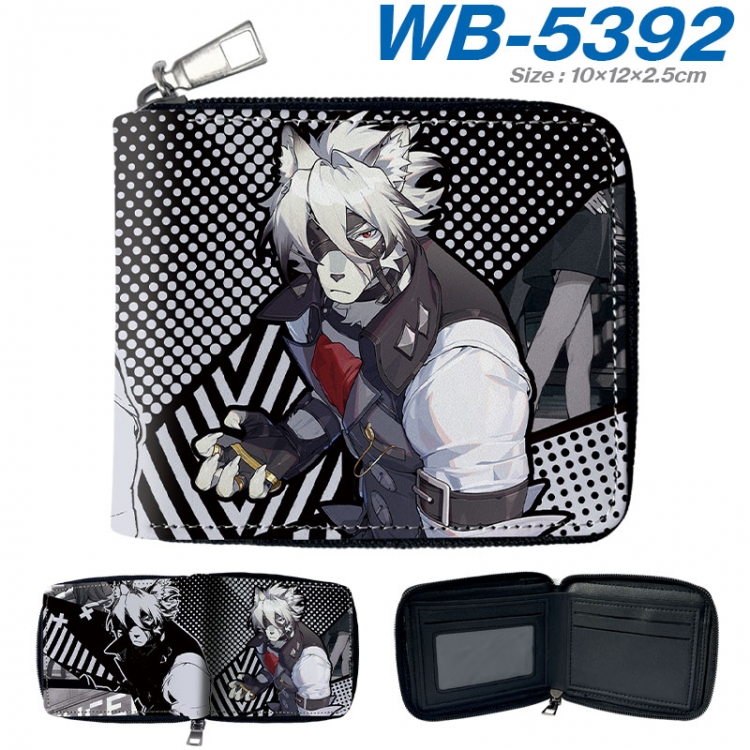 Zenless Zone Zero Anime color short full zip folding wallet 10x12x2.5cm  wb-5392a