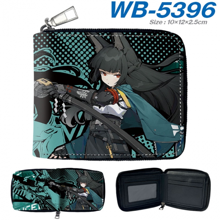 Zenless Zone Zero Anime color short full zip folding wallet 10x12x2.5cm wb-5396a