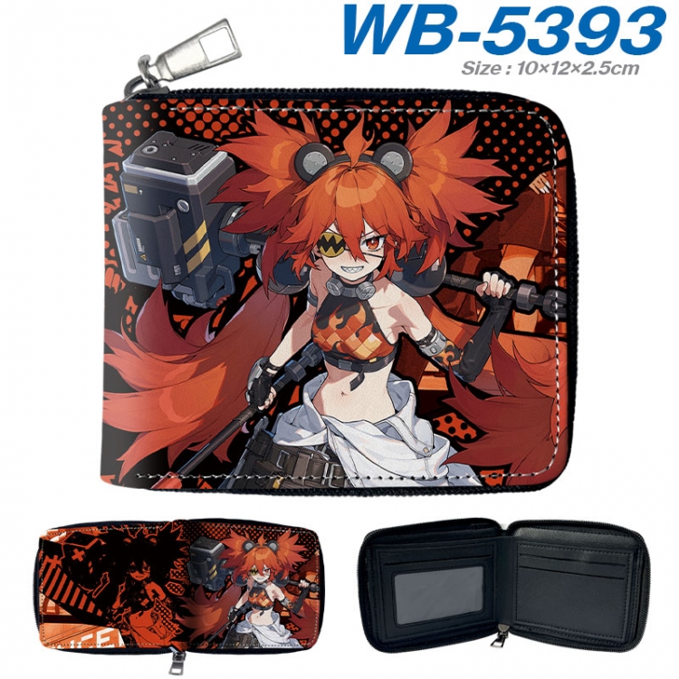 Zenless Zone Zero Anime color short full zip folding wallet 10x12x2.5cm  wb-5393a