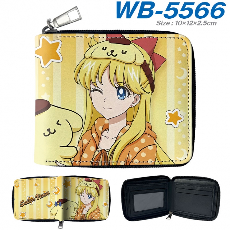 sailormoon Anime color short full zip folding wallet 10x12x2.5cm wb-5566a