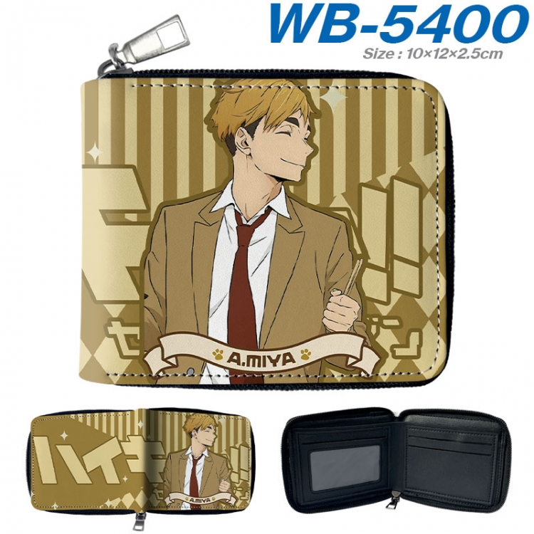 Haikyuu!! Anime color short full zip folding wallet 10x12x2.5cm wb-5400a