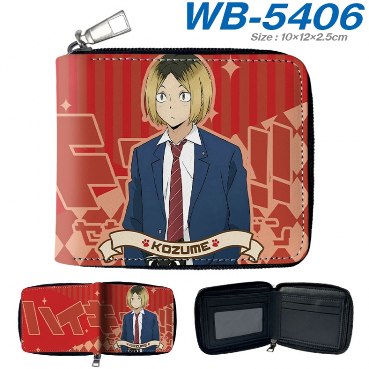 Haikyuu!! Anime color short full zip folding wallet 10x12x2.5cm  wb-5406a