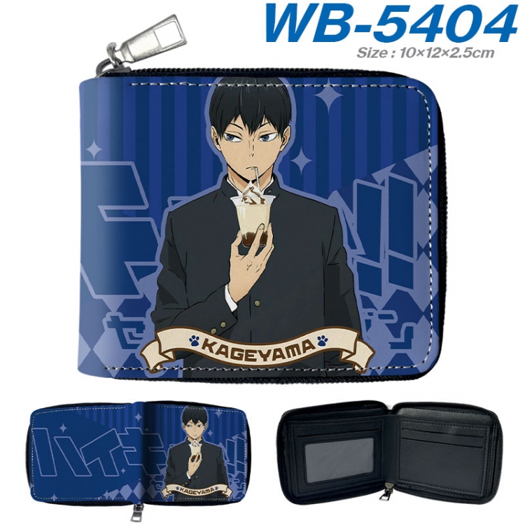 Haikyuu!! Anime color short full zip folding wallet 10x12x2.5cm wb-5404a