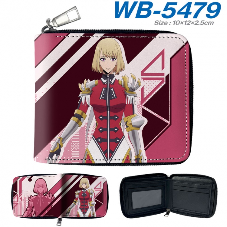 Solo Leveling:Arise  Anime color short full zip folding wallet 10x12x2.5cm wb-5479a