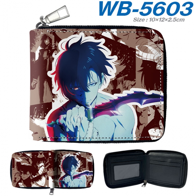 Solo Leveling:Arise  Anime color short full zip folding wallet 10x12x2.5cm  wb-5603a