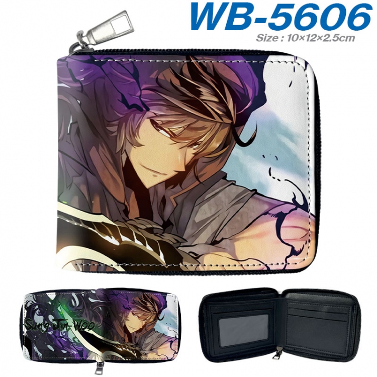 Solo Leveling:Arise  Anime color short full zip folding wallet 10x12x2.5cm wb-5606a