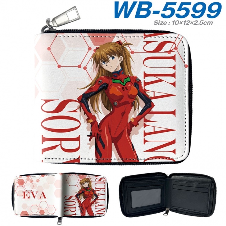 EVA Anime color short full zip folding wallet 10x12x2.5cm wb-5599a