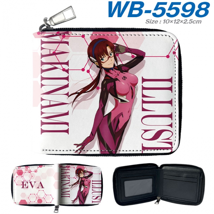 EVA Anime color short full zip folding wallet 10x12x2.5cm  wb-5598a