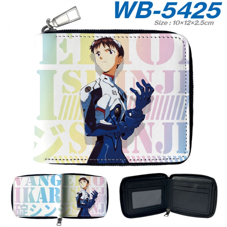 EVA Anime color short full zip folding wallet 10x12x2.5cm  wb-5425a