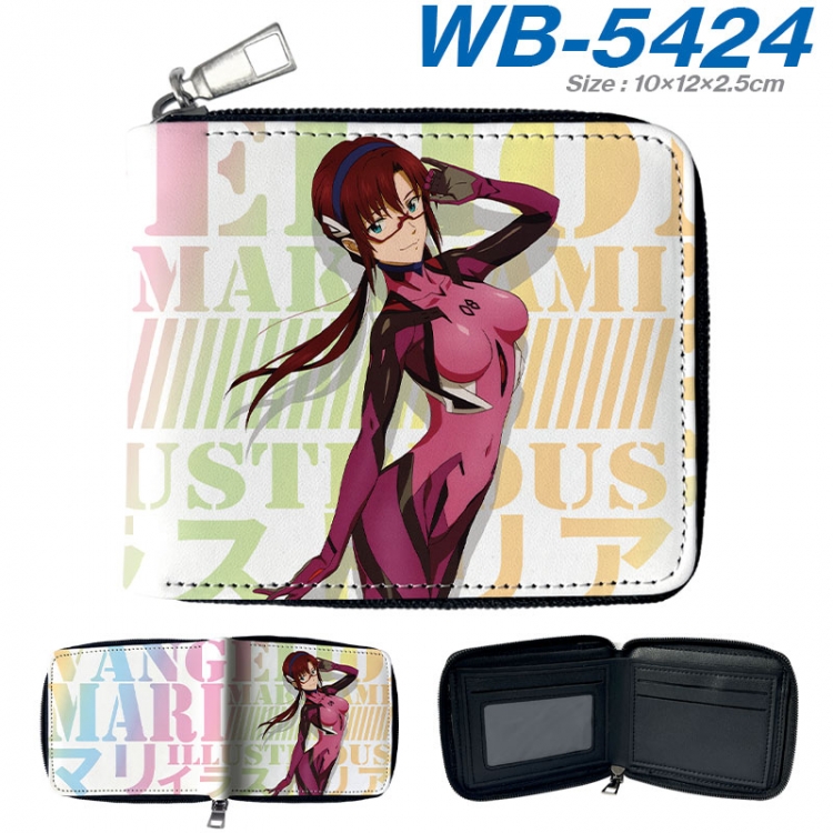 EVA Anime color short full zip folding wallet 10x12x2.5cm wb-5424a