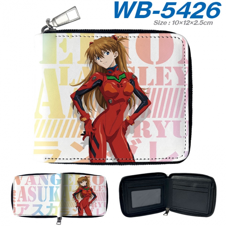 EVA Anime color short full zip folding wallet 10x12x2.5cm wb-5426a