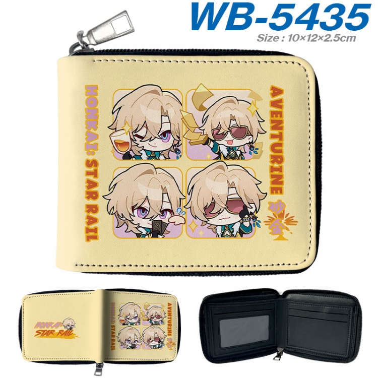 Honkai: Star Rail Anime color short full zip folding wallet 10x12x2.5cm wb-5435a