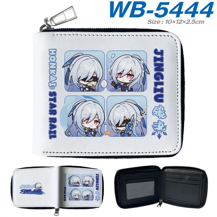 Honkai: Star Rail Anime color short full zip folding wallet 10x12x2.5cm wb-5444a