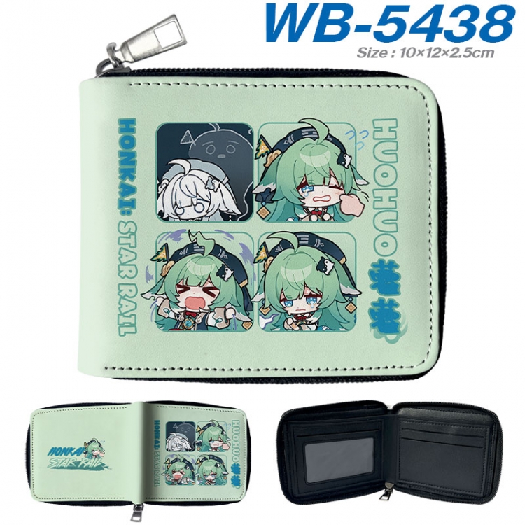 Honkai: Star Rail Anime color short full zip folding wallet 10x12x2.5cm wb-5438a