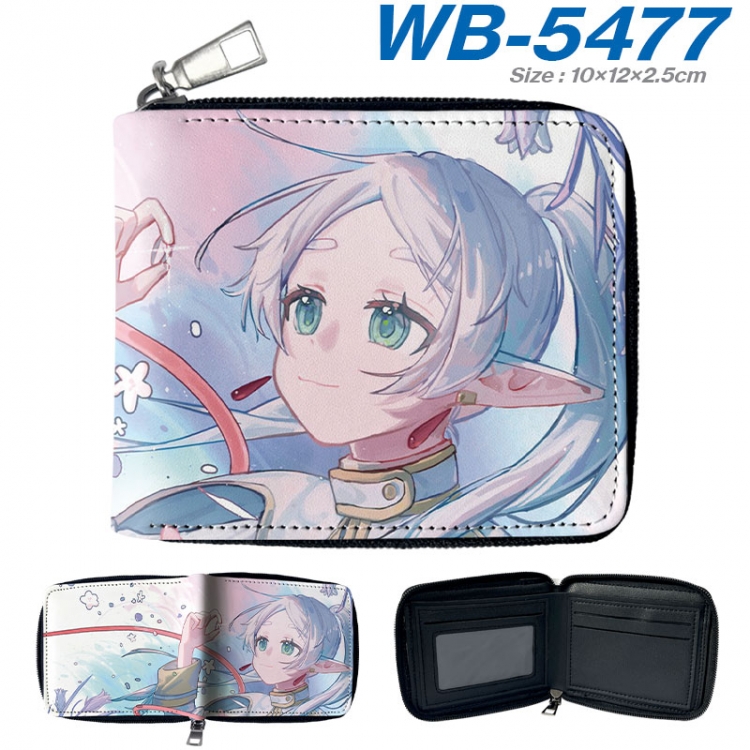 Frieren: Beyond Journey's Anime color short full zip folding wallet 10x12x2.5cm wb-5477a