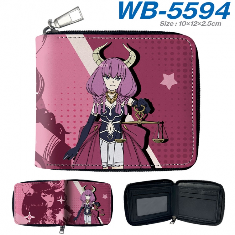 Frieren: Beyond Journey's Anime color short full zip folding wallet 10x12x2.5cm  wb-5594a