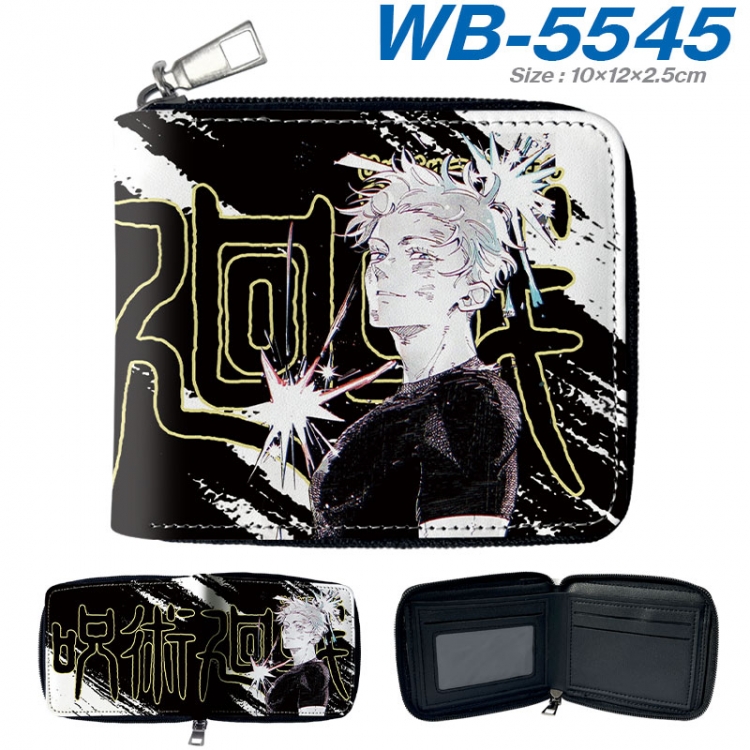 Jujutsu Kaisen Anime color short full zip folding wallet 10x12x2.5cm  wb-5545a