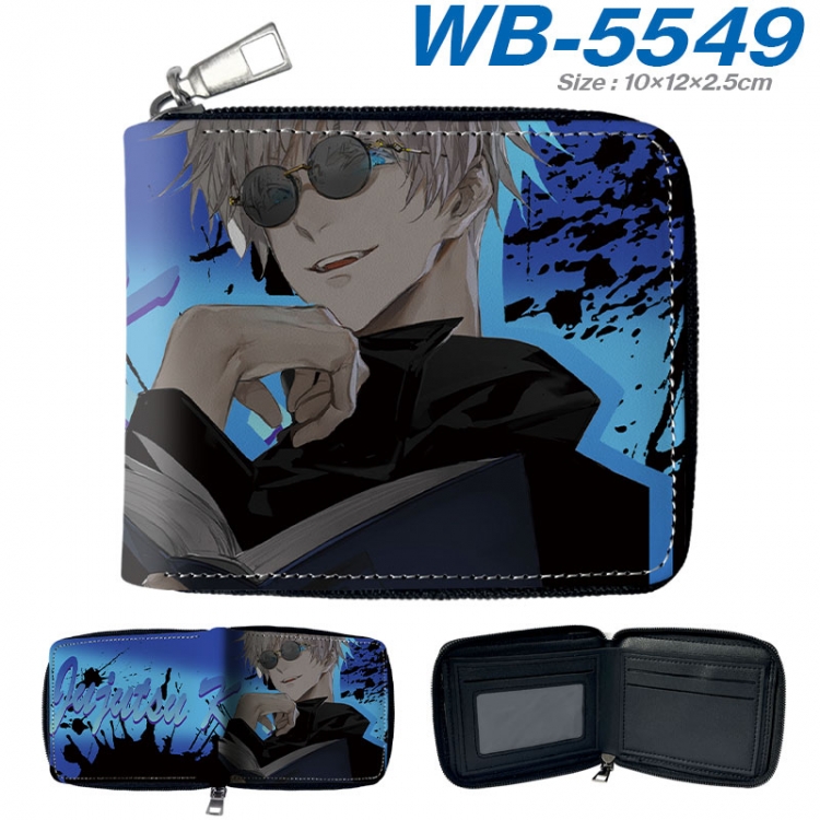 Jujutsu Kaisen Anime color short full zip folding wallet 10x12x2.5cm  wb-5549a