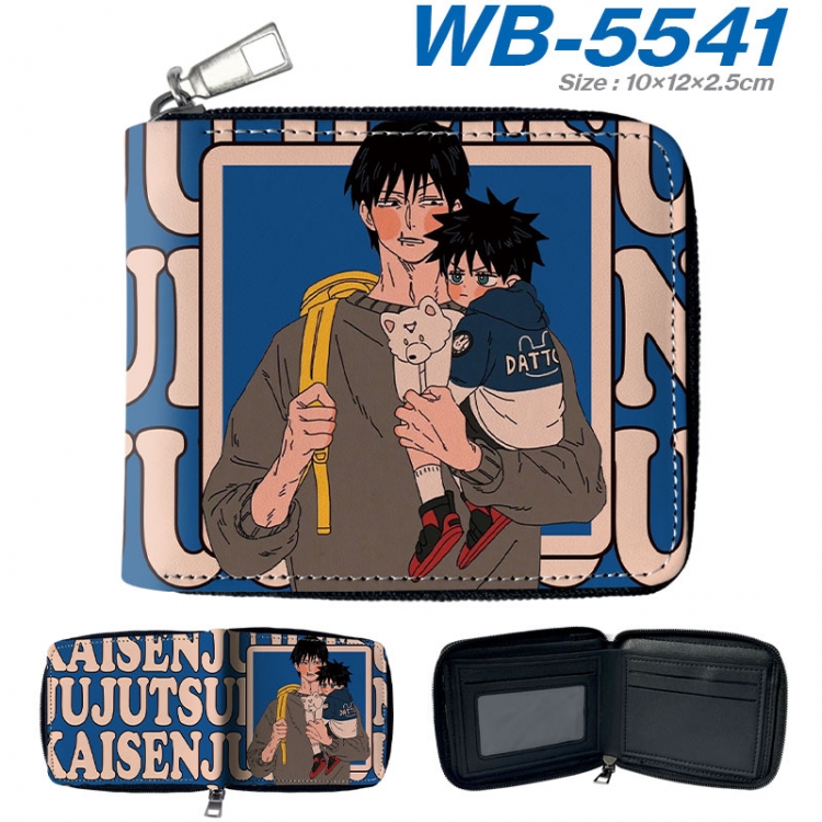 Jujutsu Kaisen Anime color short full zip folding wallet 10x12x2.5cm wb-5541a