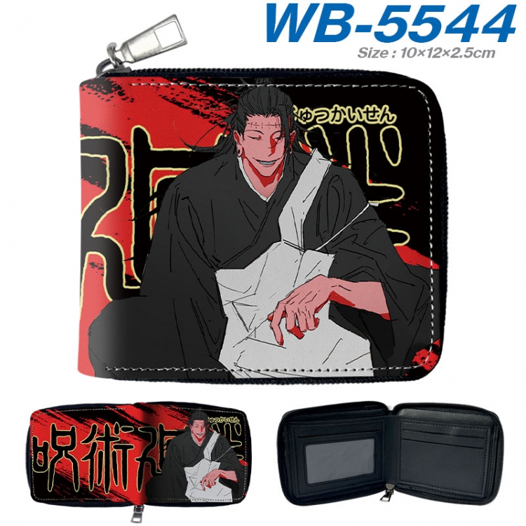 Jujutsu Kaisen Anime color short full zip folding wallet 10x12x2.5cm wb-5544a