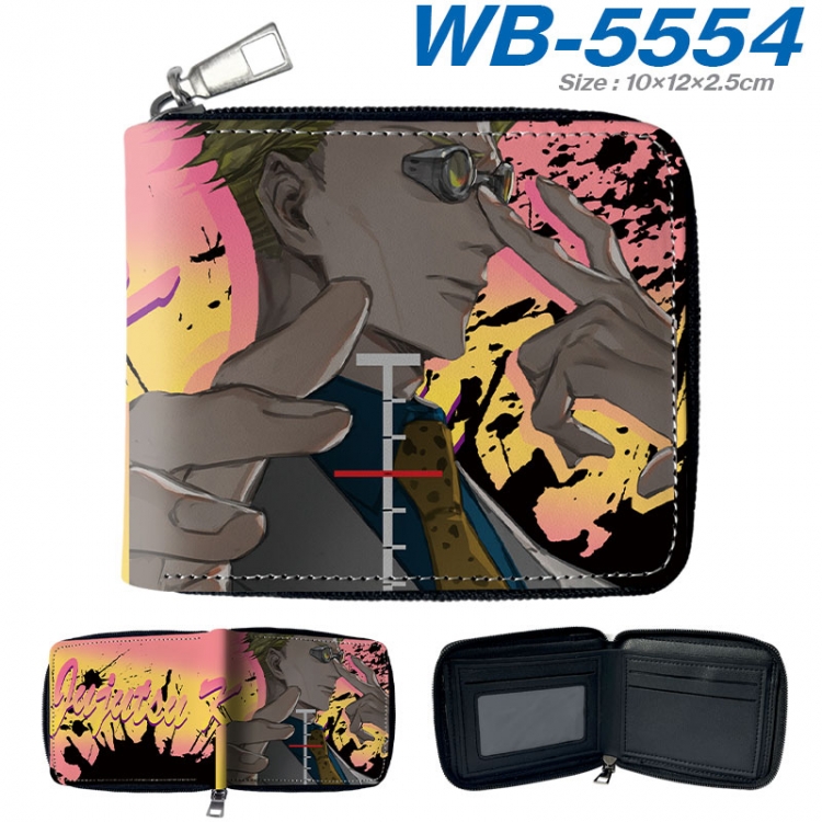 Jujutsu Kaisen Anime color short full zip folding wallet 10x12x2.5cm  wb-5554a