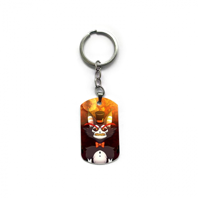 Hazbin Hotel Anime double-sided full-color printed military brand ring keychain  price for 5 pcs