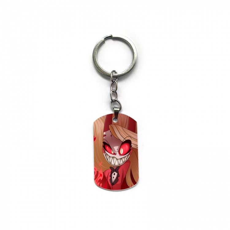 Hazbin Hotel Anime double-sided full-color printed military brand ring keychain  price for 5 pcs