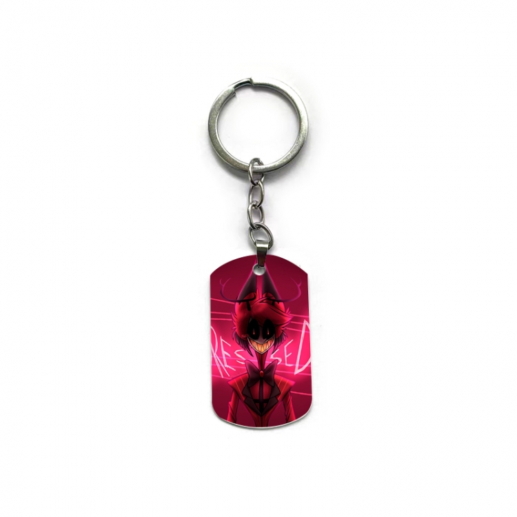 Hazbin Hotel Anime double-sided full-color printed military brand ring keychain  price for 5 pcs