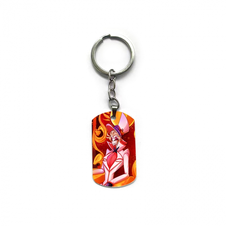 Hazbin Hotel Anime double-sided full-color printed military brand ring keychain  price for 5 pcs