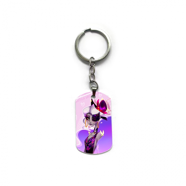 Hazbin Hotel Anime double-sided full-color printed military brand ring keychain  price for 5 pcs