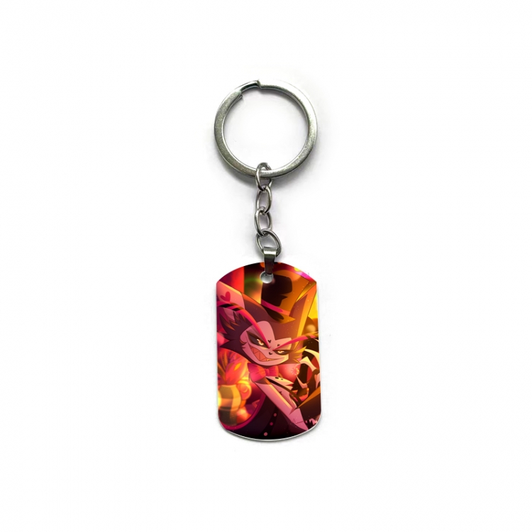 Hazbin Hotel Anime double-sided full-color printed military brand ring keychain  price for 5 pcs