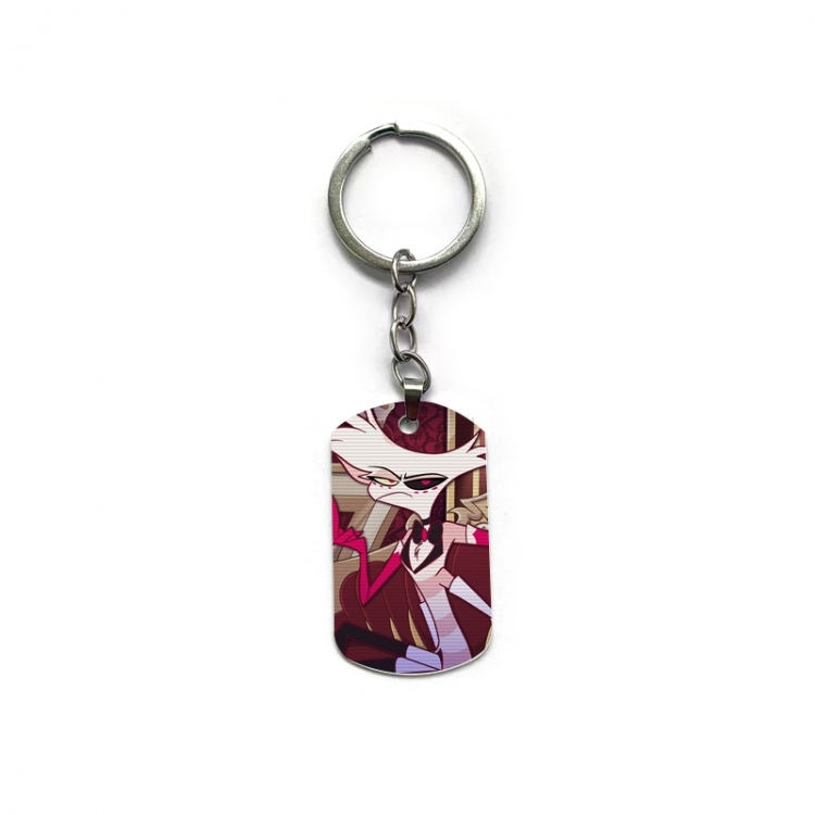 Hazbin Hotel Anime double-sided full-color printed military brand ring keychain  price for 5 pcs