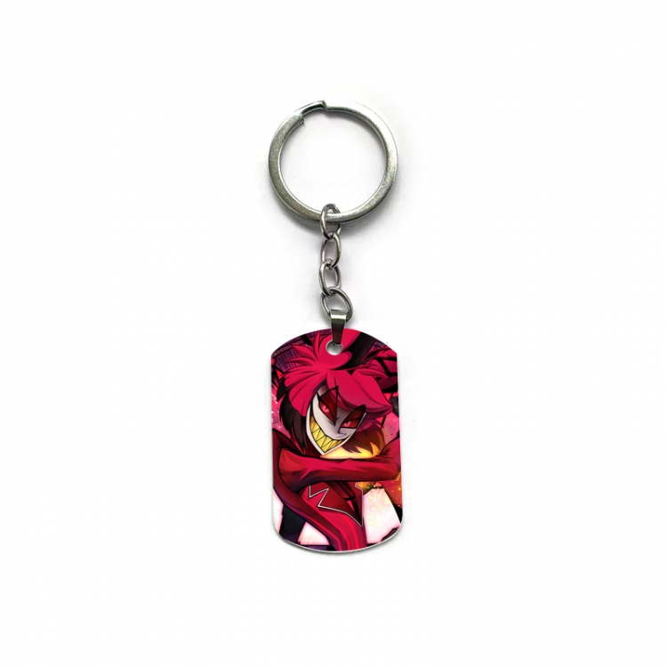 Hazbin Hotel Anime double-sided full-color printed military brand ring keychain  price for 5 pcs