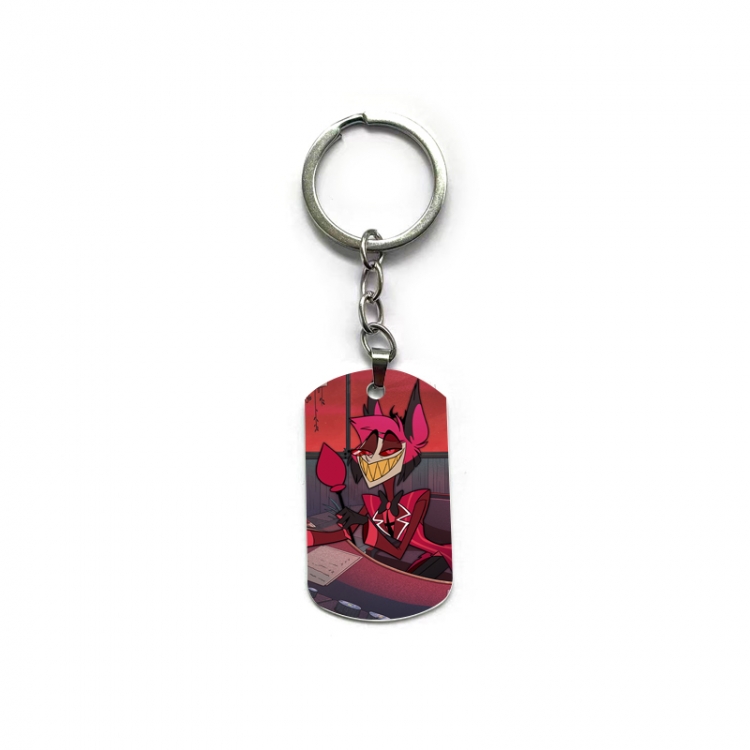 Hazbin Hotel Anime double-sided full-color printed military brand ring keychain  price for 5 pcs