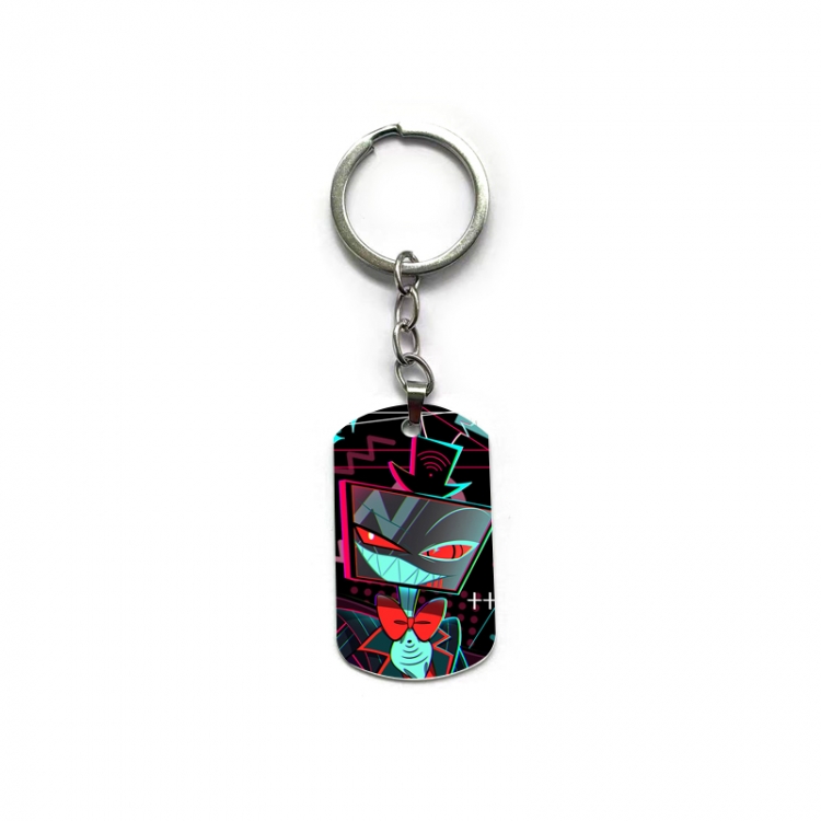 Hazbin Hotel Anime double-sided full-color printed military brand ring keychain  price for 5 pcs