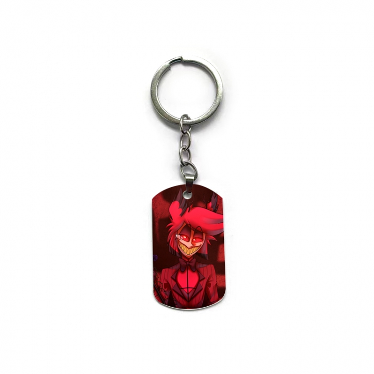 Hazbin Hotel Anime double-sided full-color printed military brand ring keychain  price for 5 pcs