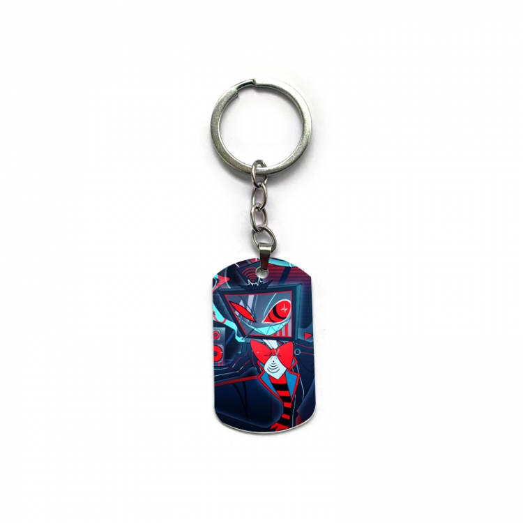 Hazbin Hotel Anime double-sided full-color printed military brand ring keychain  price for 5 pcs