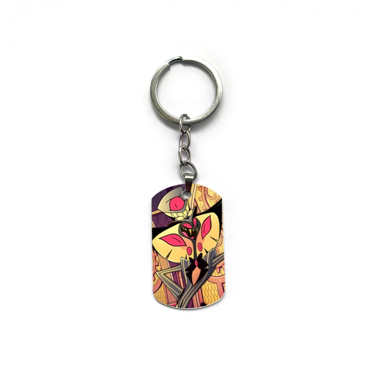 Hazbin Hotel Anime double-sided full-color printed military brand ring keychain  price for 5 pcs