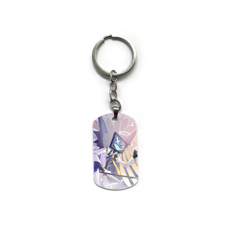 Hazbin Hotel Anime double-sided full-color printed military brand ring keychain  price for 5 pcs