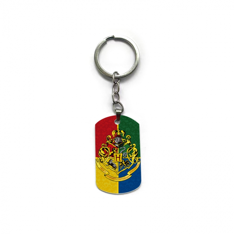  Harry Potter Anime double-sided full-color printed military brand ring keychain  price for 5 pcs