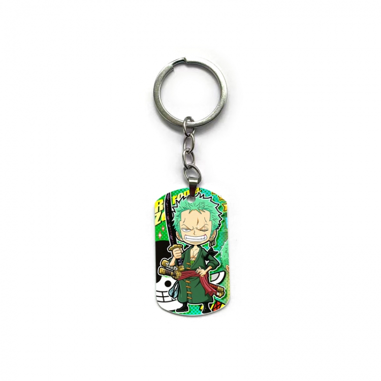 One Piece Anime double-sided full-color printed military brand ring keychain  price for 5 pcs