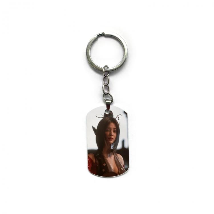 Black Myth Anime double-sided full-color printed military brand ring keychain  price for 5 pcs